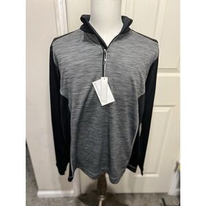 North End Men's Shirt Xl Black And Gray‎ Quarter Zip
